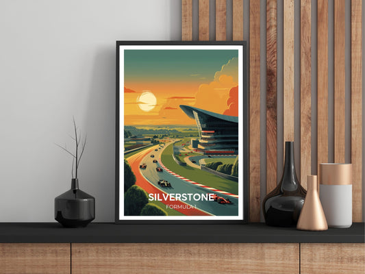 Silverstone, England – Vintage Motorsport F1 Travel Poster