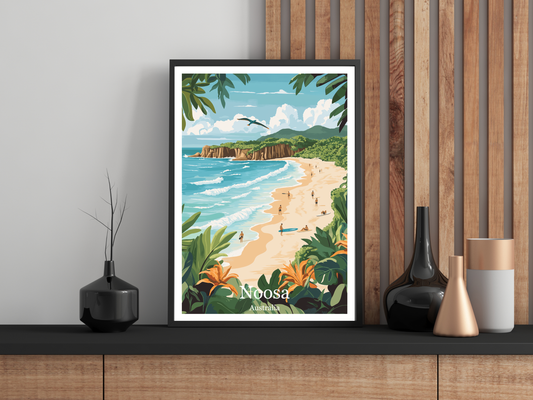 Noosa, Australia - Vintage Travel Poster