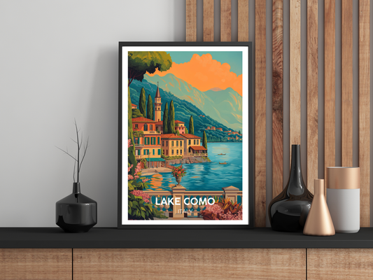Lake Como, Italy – Vintage Travel Poster