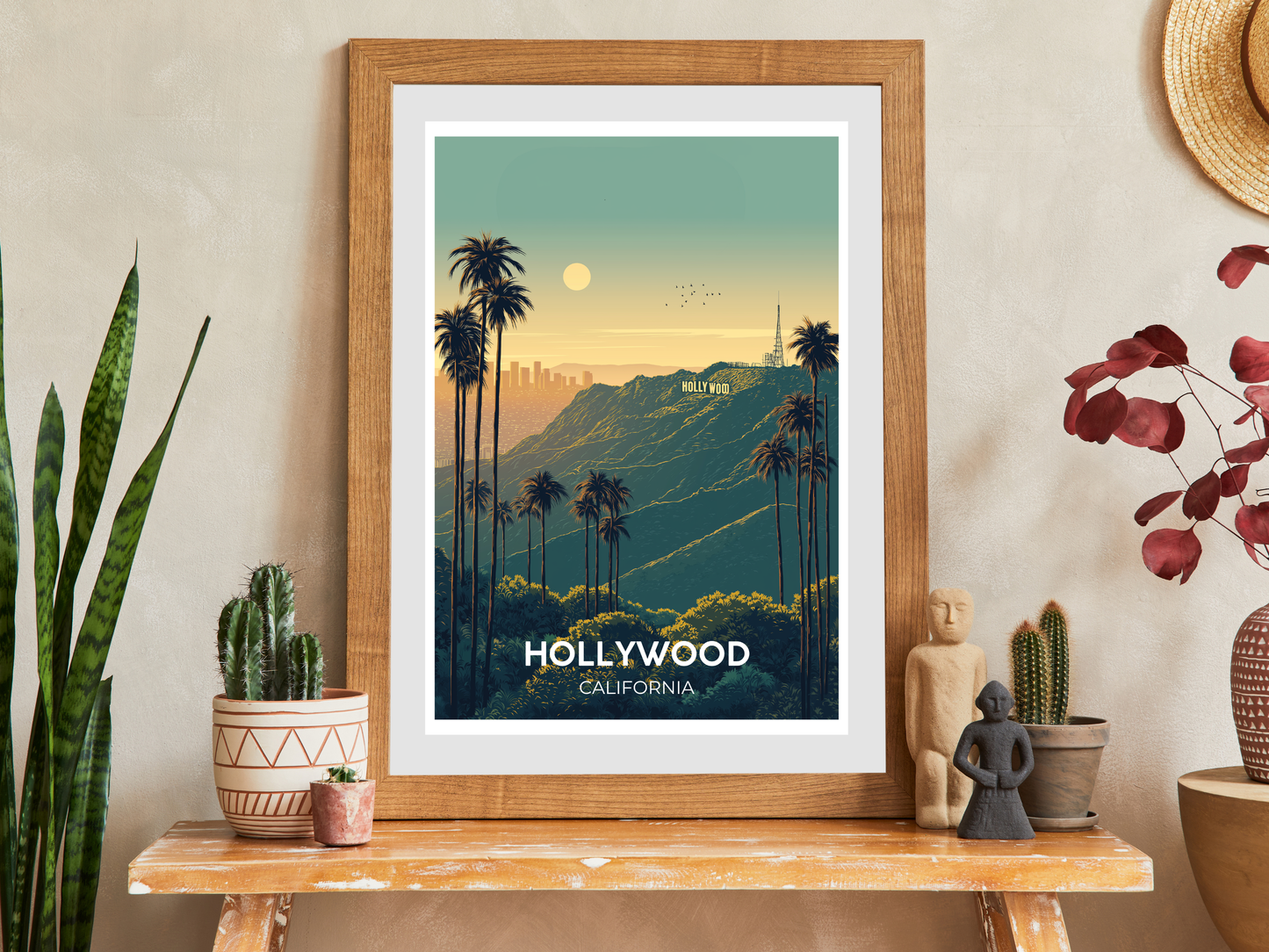 Hollywood, California – Vintage Travel Poster