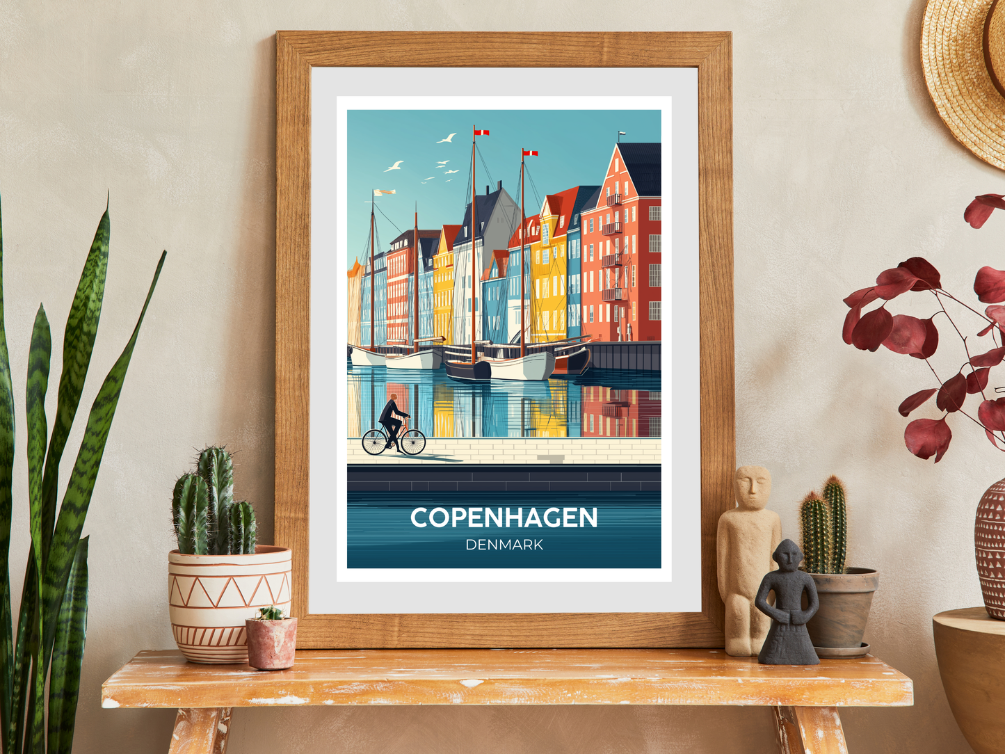Copenhagen, Denmark - Vintage Travel Poster