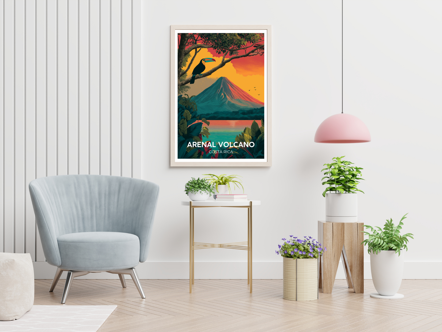 Arenal Volcano, Costa Rica – Vintage Travel Poster