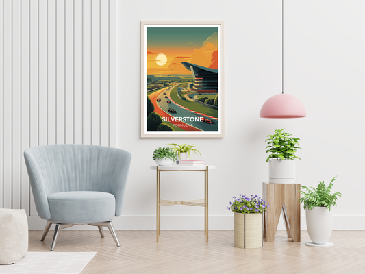 Silverstone, England – Vintage Motorsport F1 Travel Poster