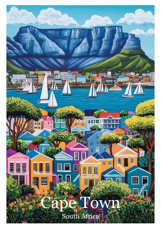 Vintage Cape Town travel poster wall art print – Atlas Prints