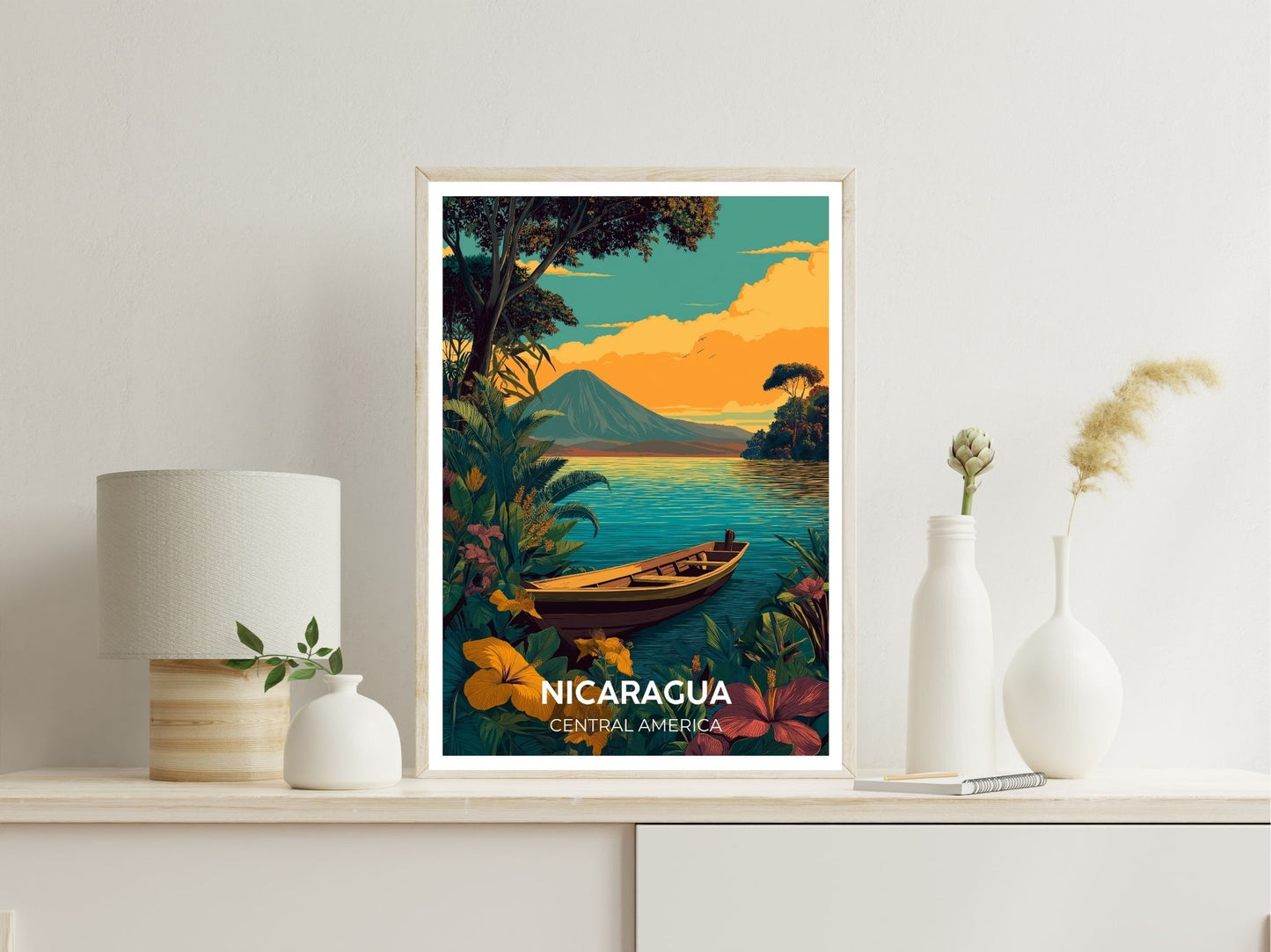 Gallery wall display of Maui Hawaii travel poster – Atlas Prints