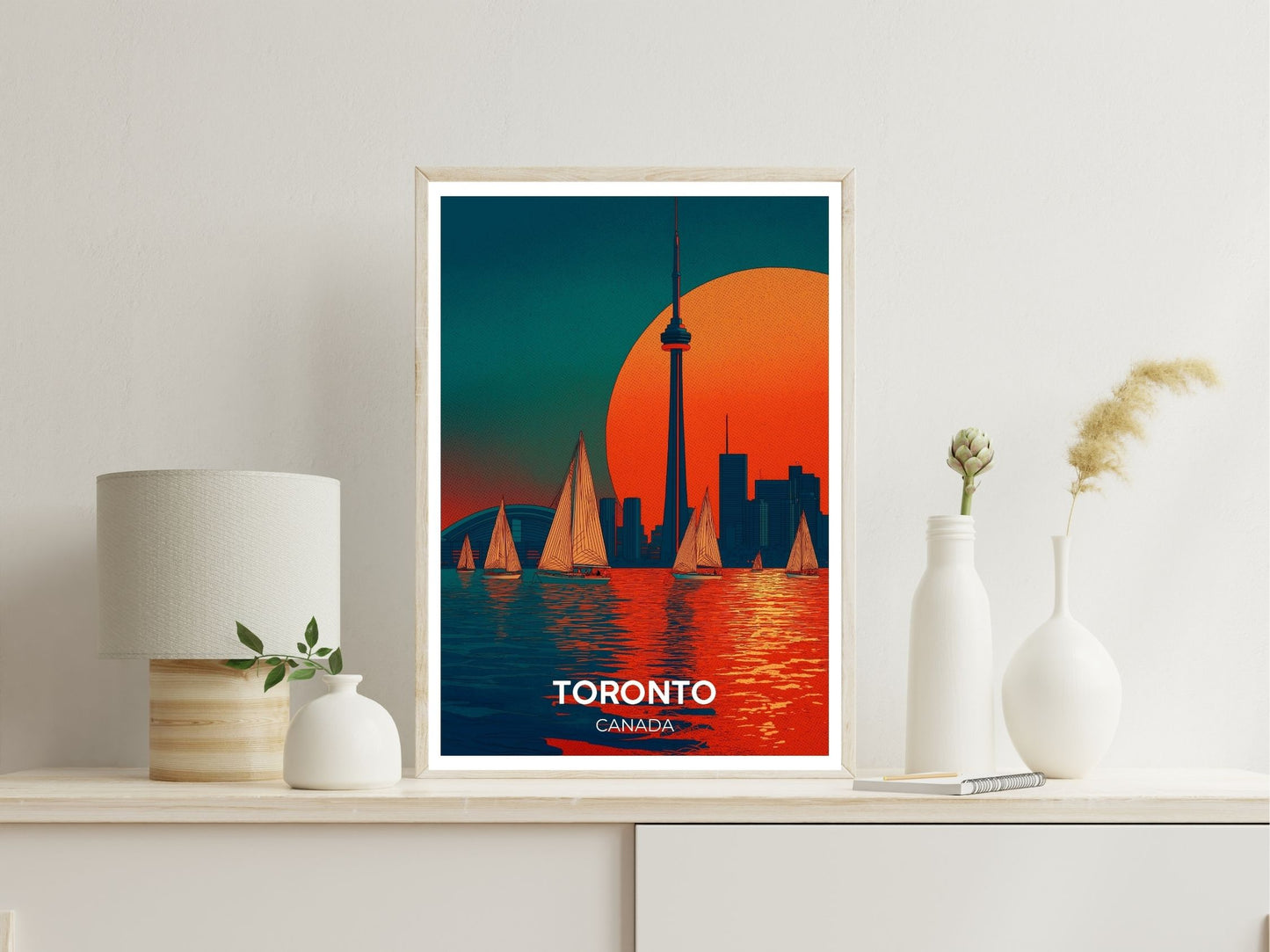 Toronto Canada wall art print displayed in bedroom – Atlas Prints