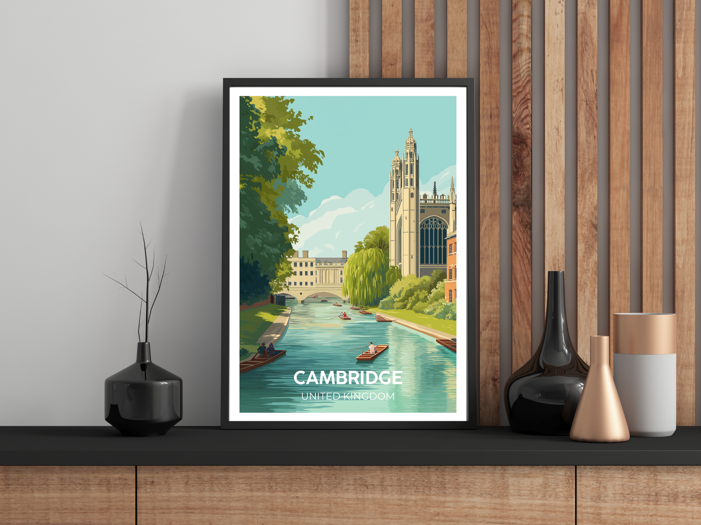 Cambridge, England – Vintage Travel Poster
