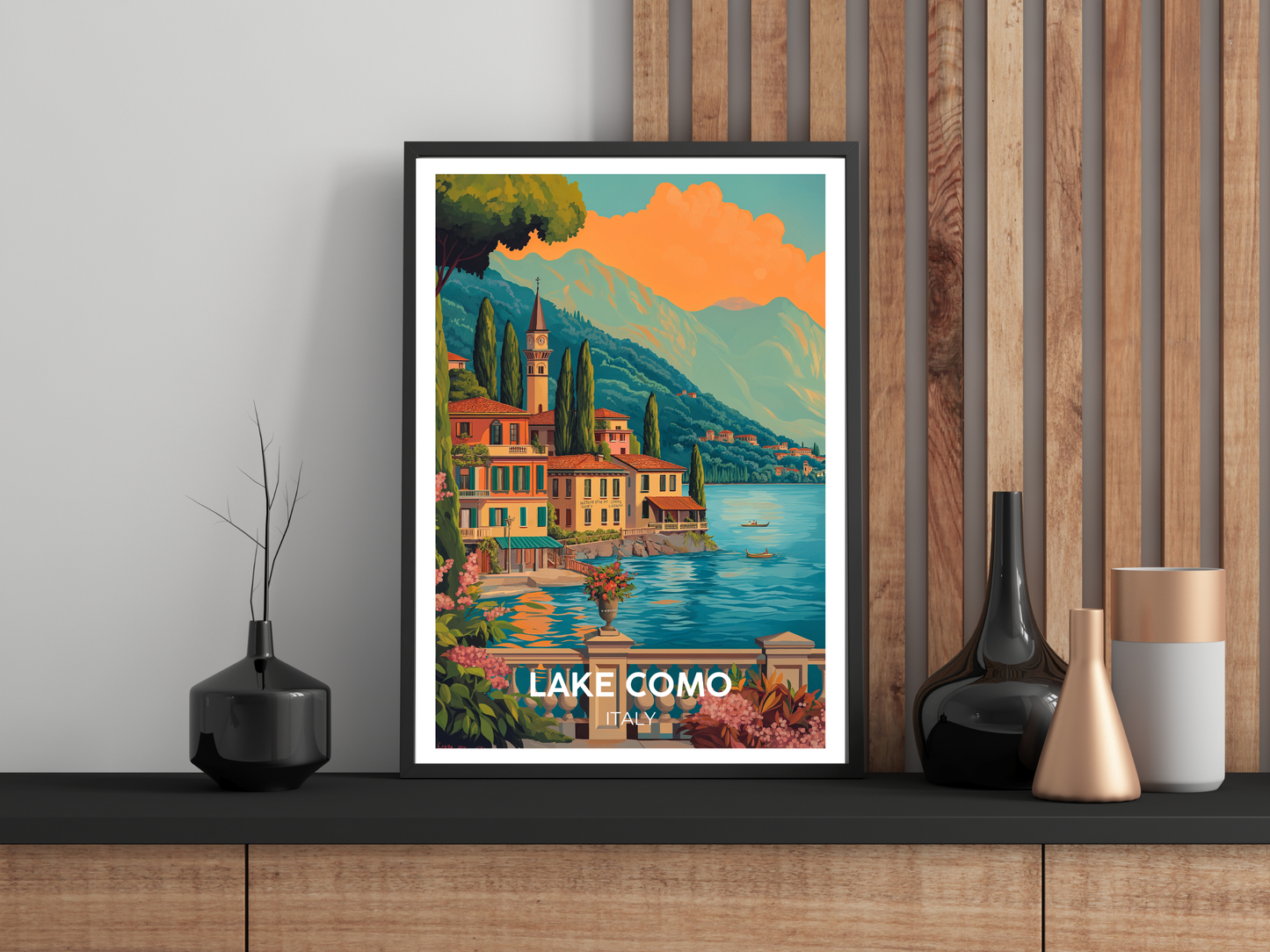 Lake Como, Italy – Vintage Travel Poster