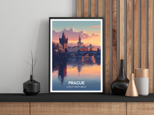 Prague, Czech Republic – Vintage Travel Poster