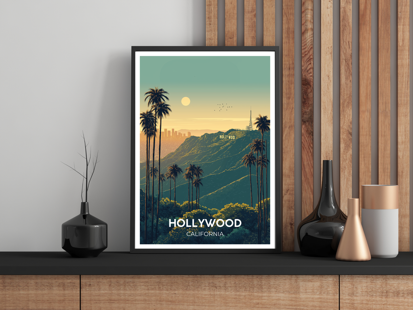 Hollywood, California – Vintage Travel Poster