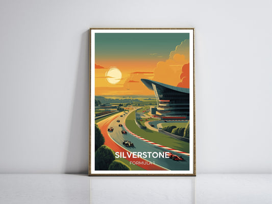 Silverstone, England – Vintage Motorsport F1 Travel Poster