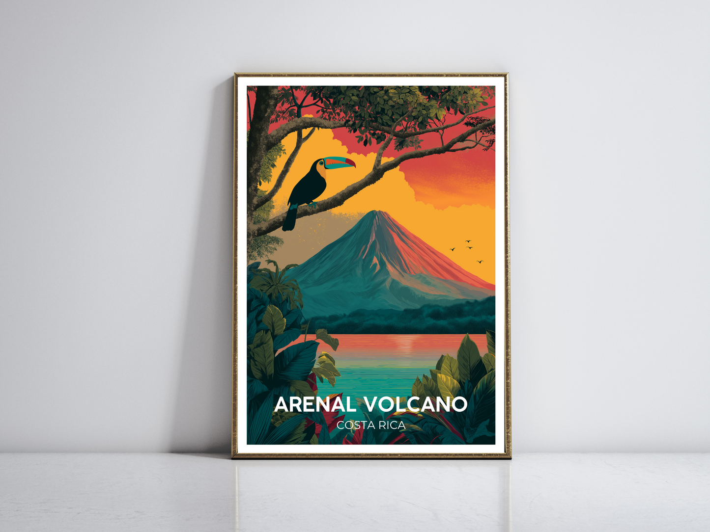 Arenal Volcano, Costa Rica – Vintage Travel Poster
