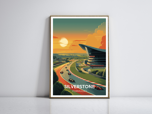 Silverstone, England – Vintage Motorsport F1 Travel Poster