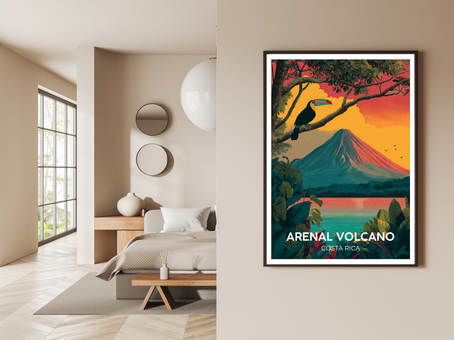 Arenal Volcano, Costa Rica – Vintage Travel Poster