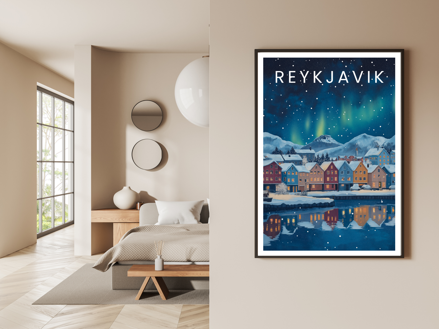 Reykjavik, Iceland – Vintage Travel Poster