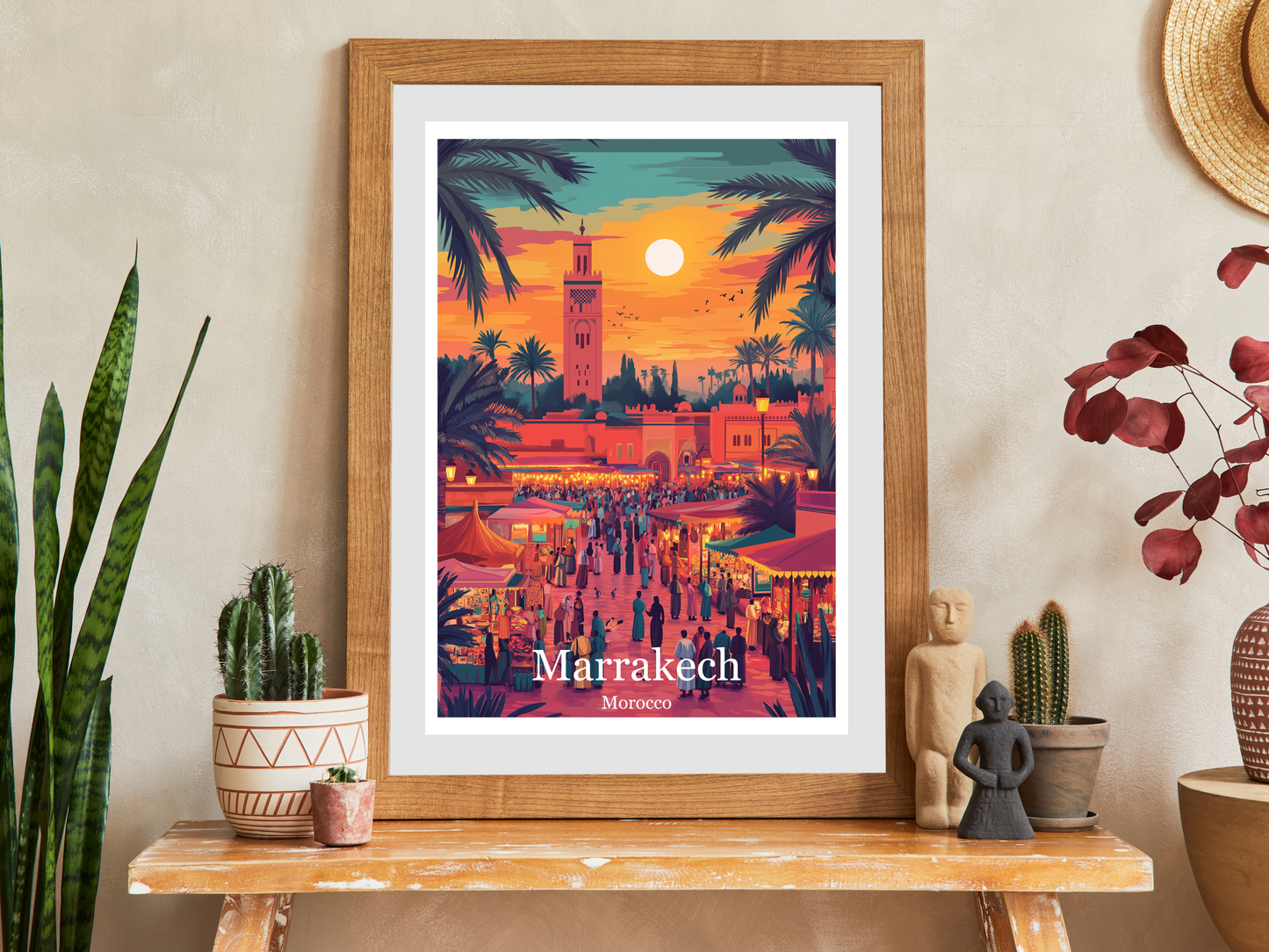 Marrakech, Morocco - Vintage Travel Poster