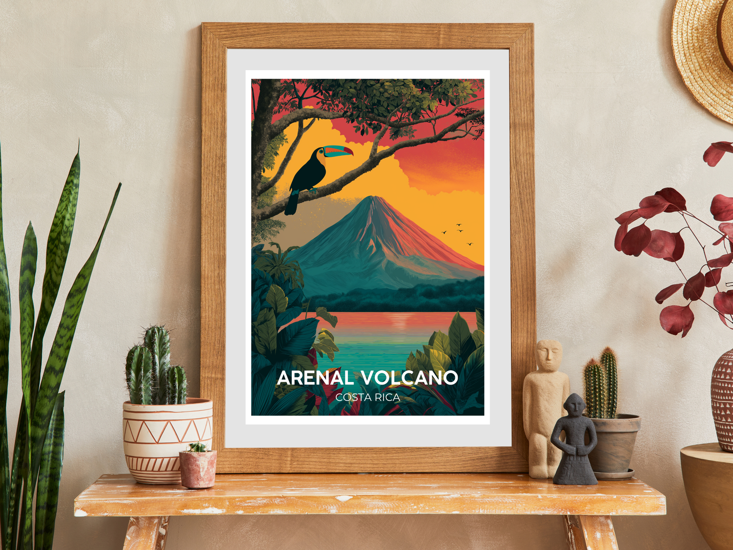 Arenal Volcano, Costa Rica – Vintage Travel Poster