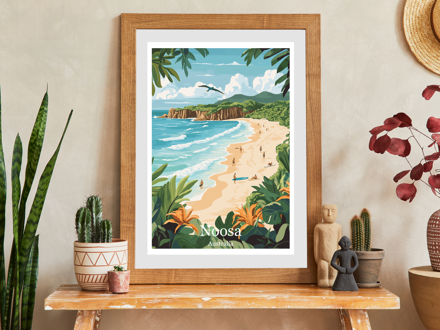 Noosa, Australia - Vintage Travel Poster