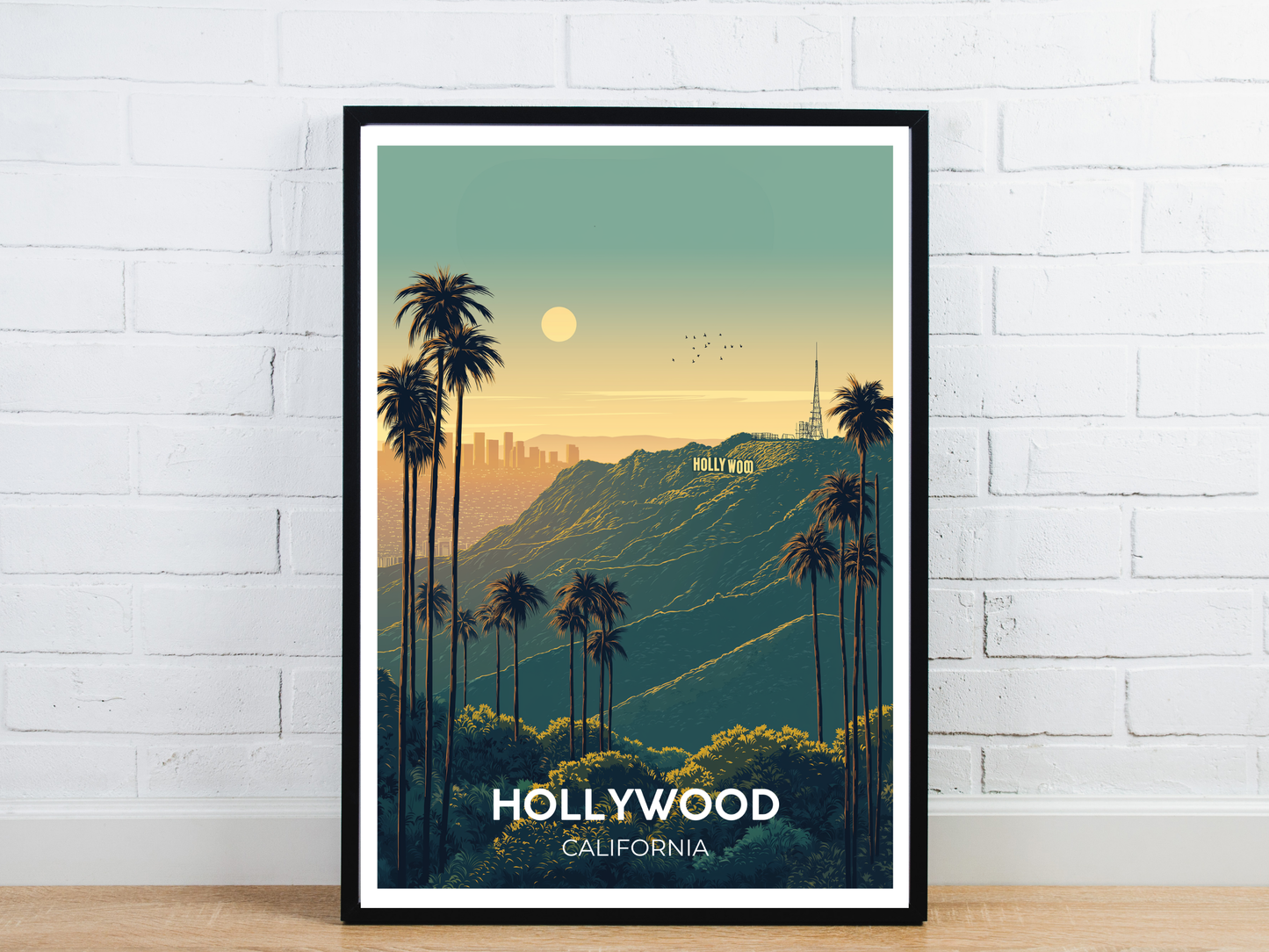 Hollywood, California – Vintage Travel Poster
