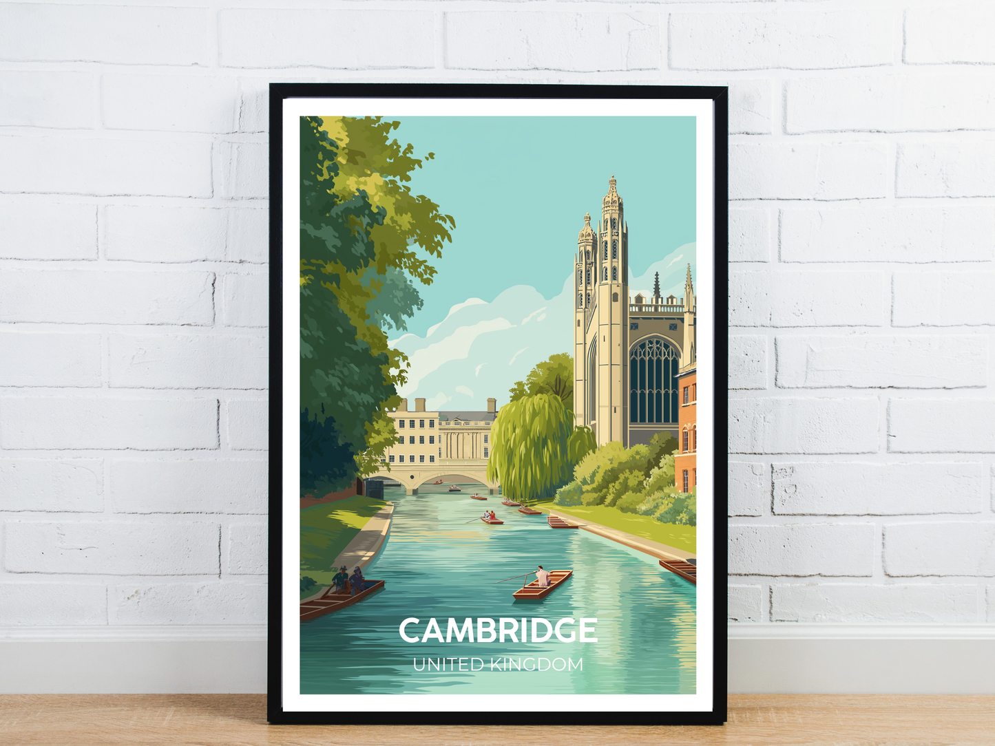 Cambridge, England – Vintage Travel Poster
