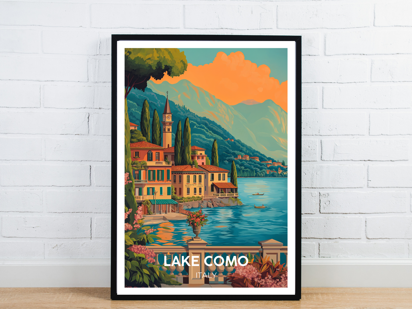 Lake Como, Italy – Vintage Travel Poster