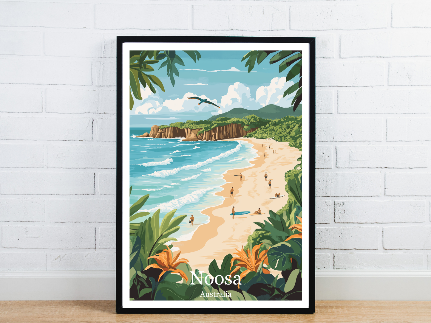 Noosa, Australia - Vintage Travel Poster