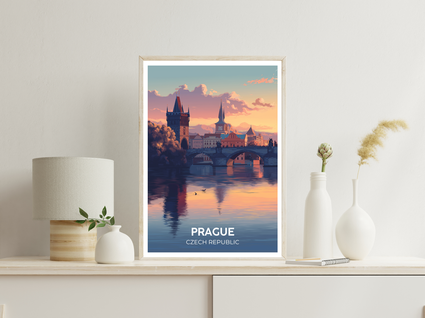 Prague, Czech Republic – Vintage Travel Poster