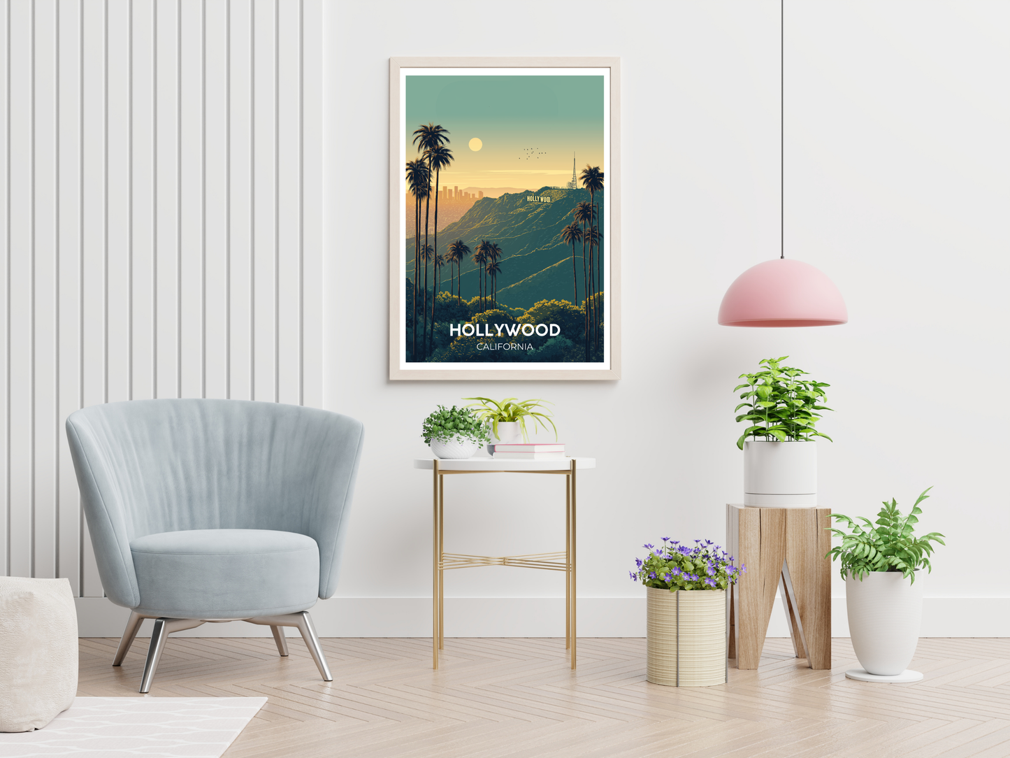 Hollywood, California – Vintage Travel Poster