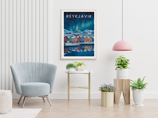 Reykjavik, Iceland – Vintage Travel Poster