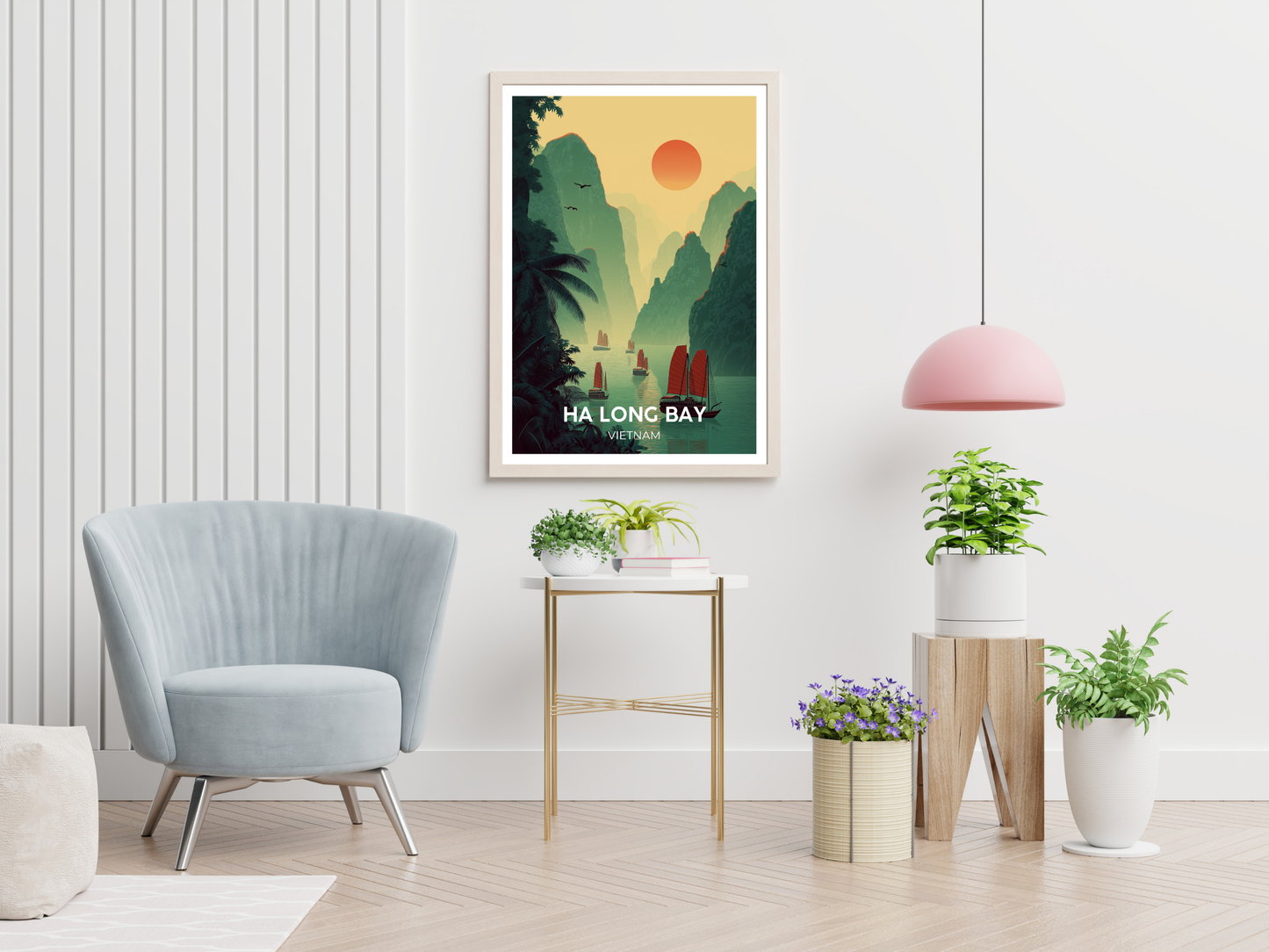 Ha Long Bay, Vietnam – Vintage Travel Poster