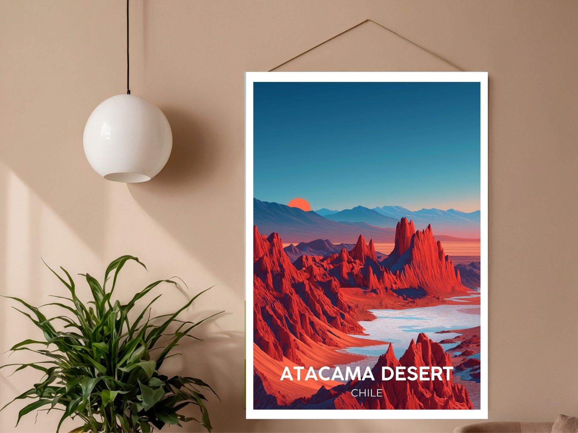 Close-up of Atacama Desert Chile travel poster matte texture – Atlas Prints