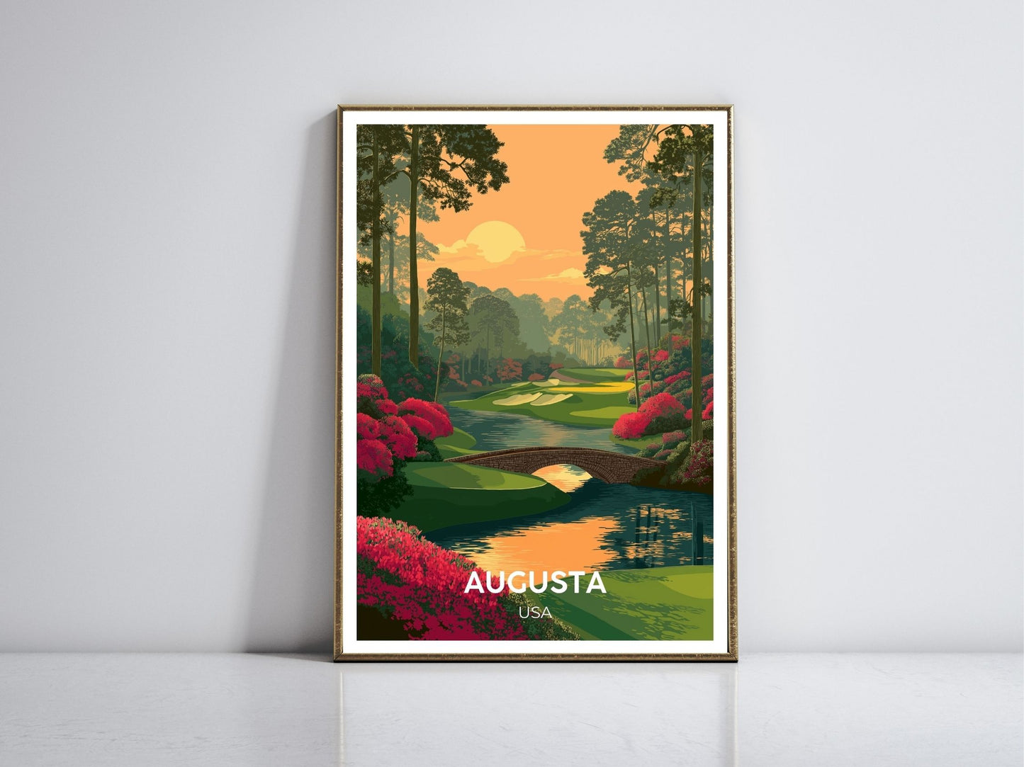 Augusta USA framed vintage travel poster – Atlas Prints