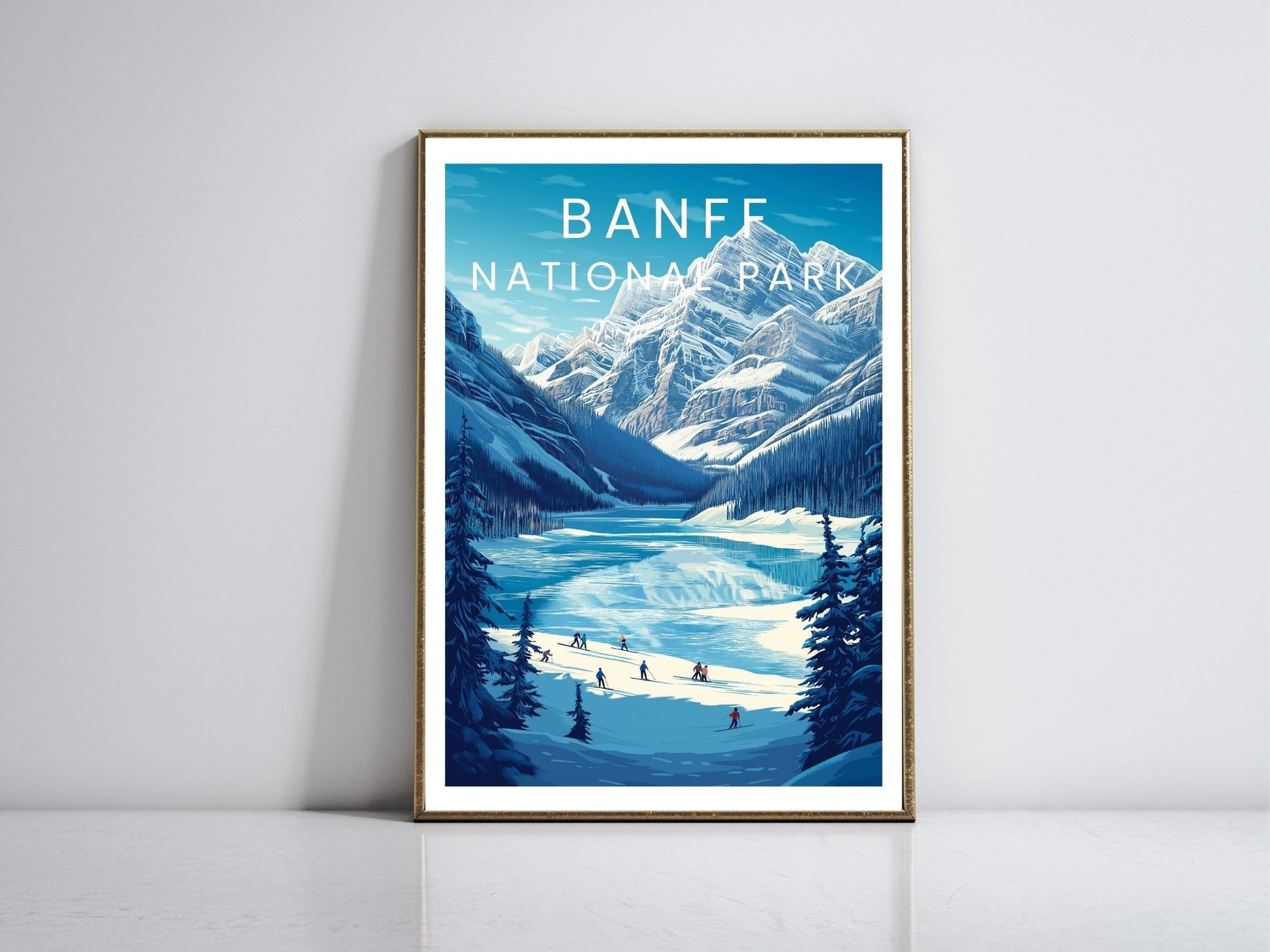 Banff National Park framed vintage travel poster – Atlas Prints