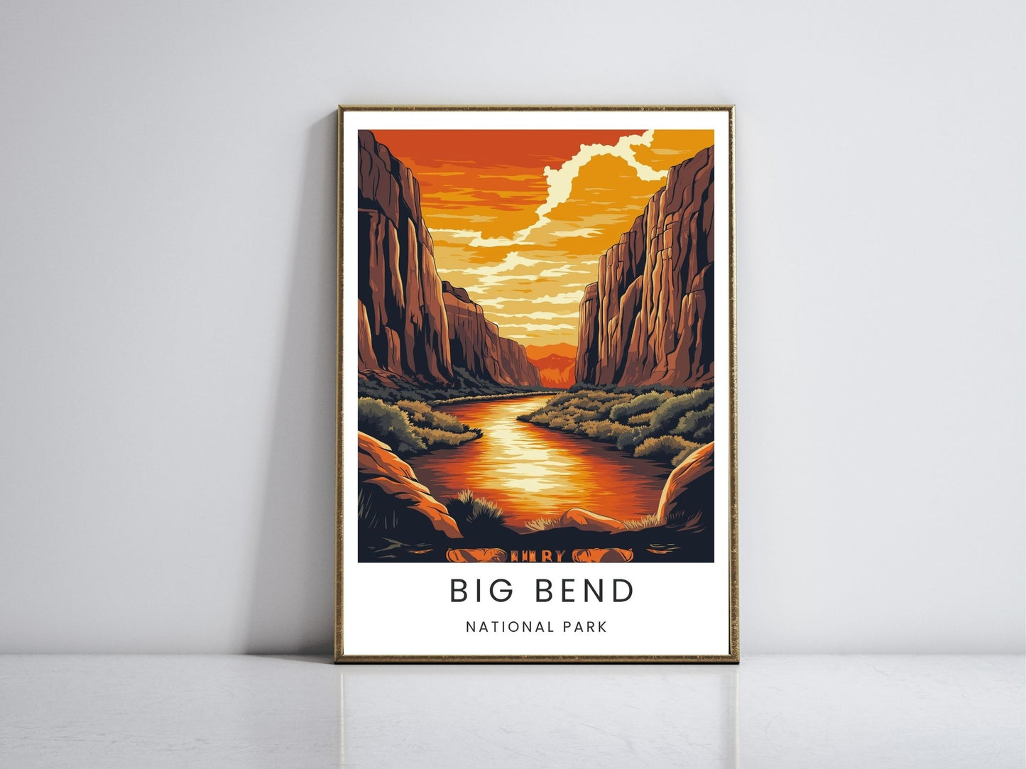 Big Bend National Park  framed vintage travel poster – Atlas Prints