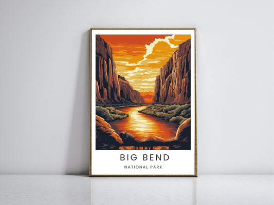 Big Bend National Park  framed vintage travel poster – Atlas Prints