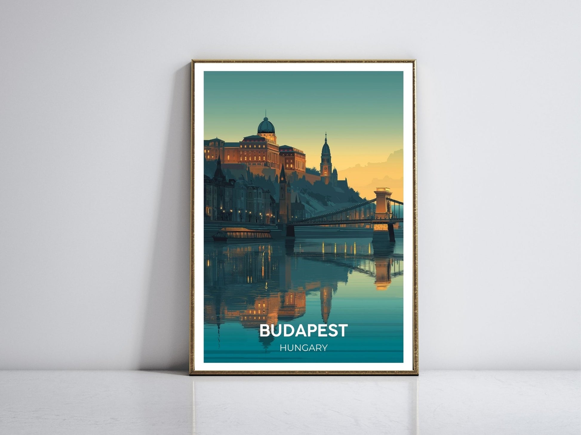 Budapest Hungary framed vintage travel poster – Atlas Prints
