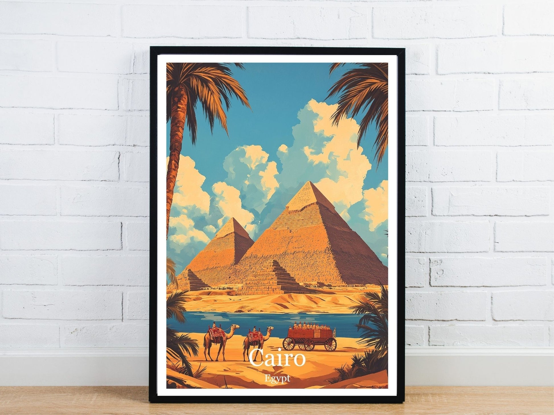 Minimal Cairo travel art poster – Atlas Prints