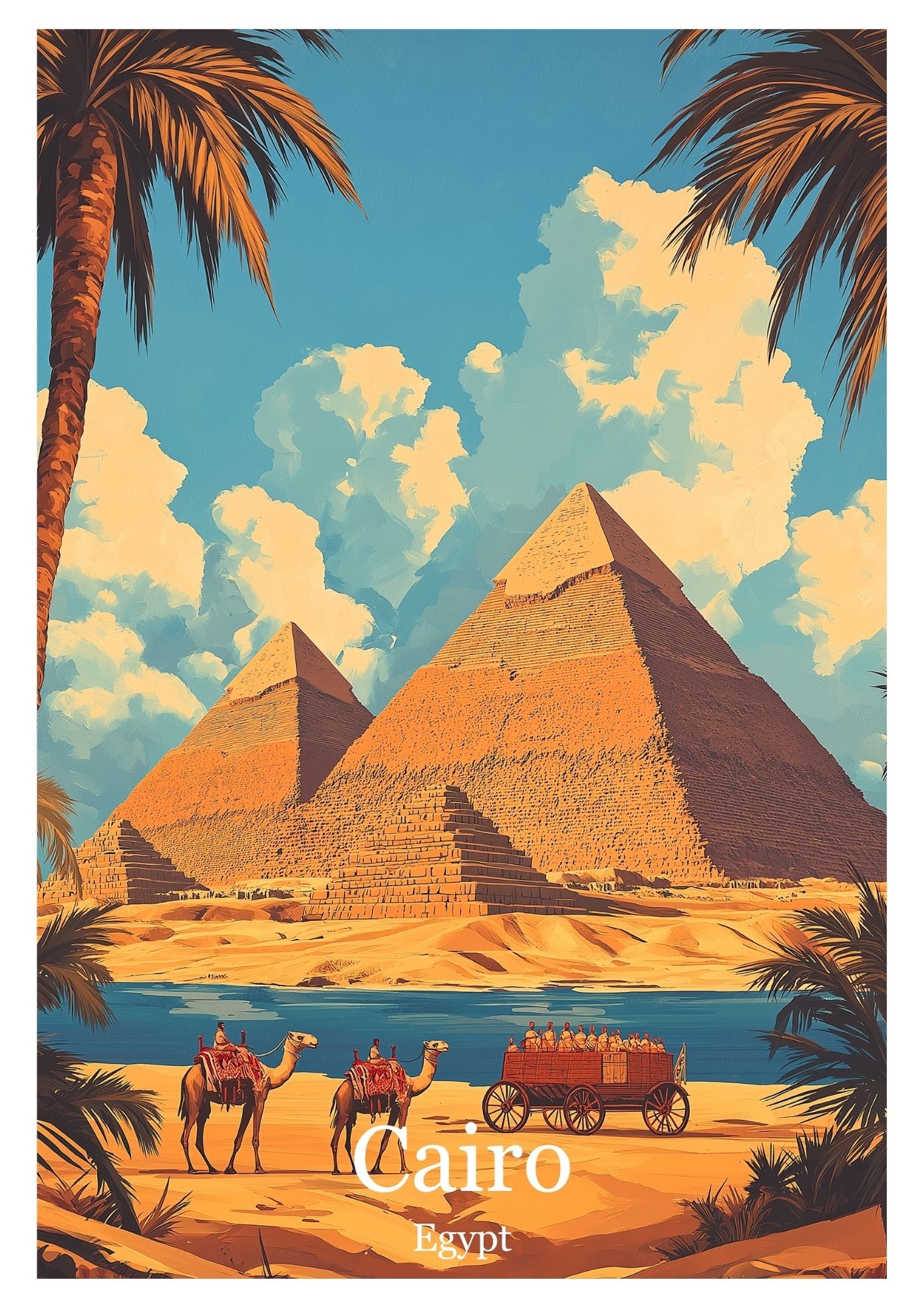 Vintage Cairo travel poster wall art print – Atlas Prints