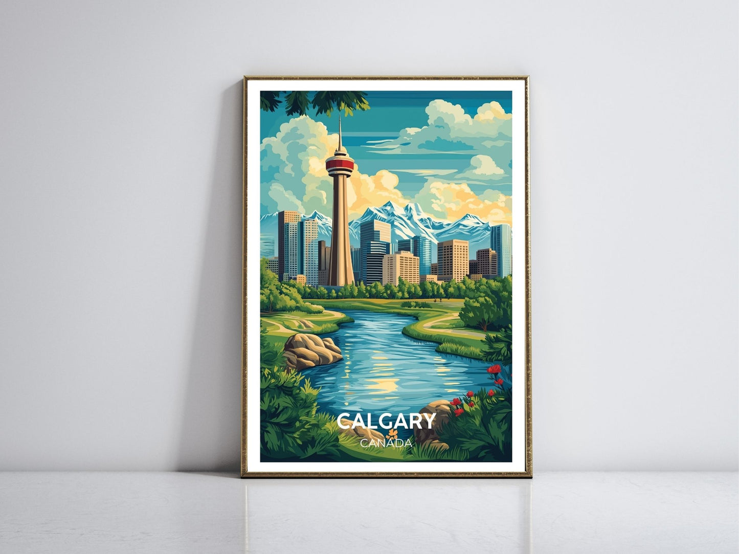 Calgary framed vintage travel poster – Atlas Prints