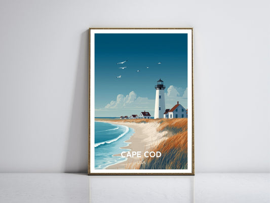 Cape Cod USA framed vintage travel poster – Atlas Prints
