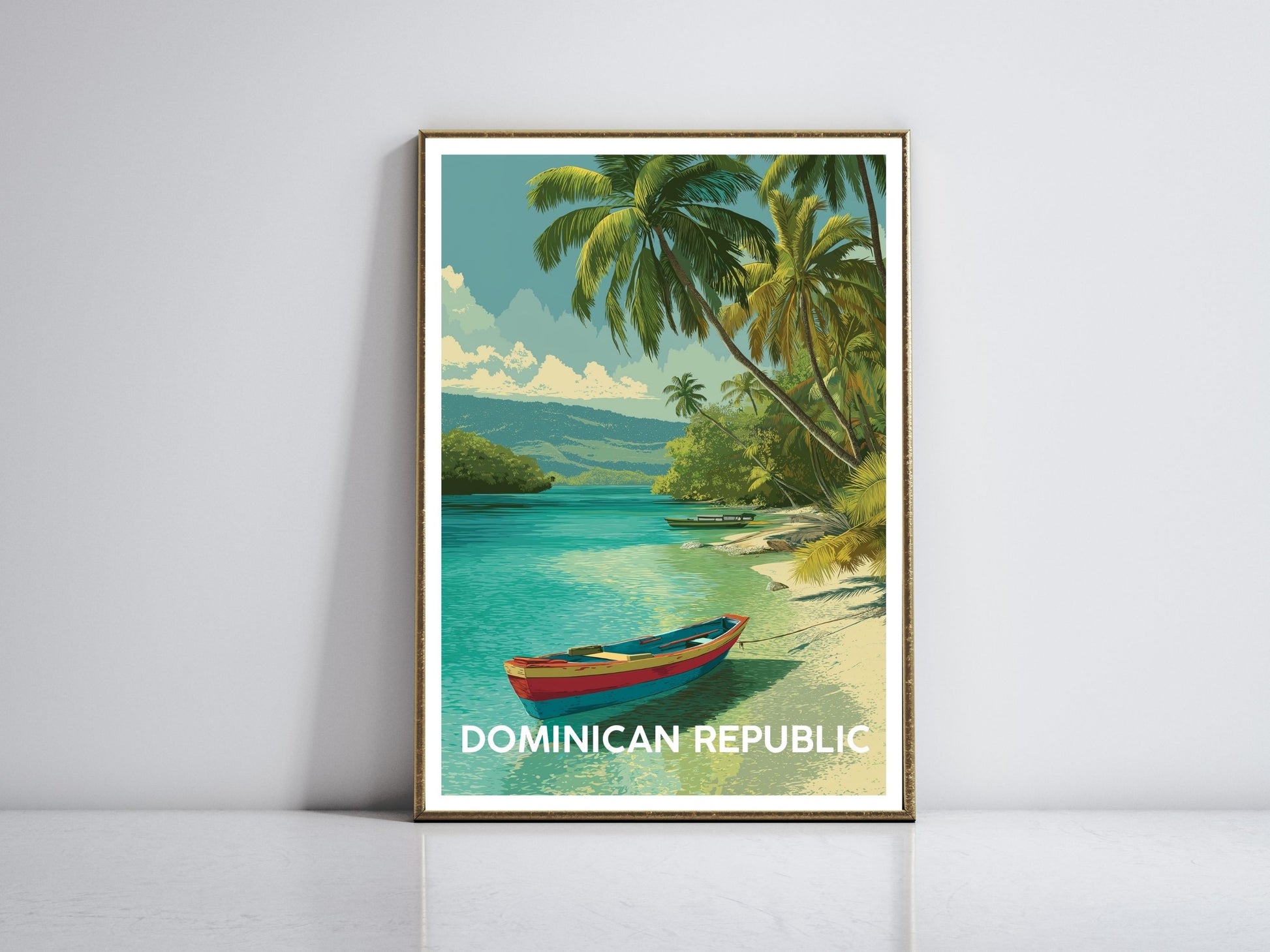 Domincan Republic framed vintage travel poster – Atlas Prints