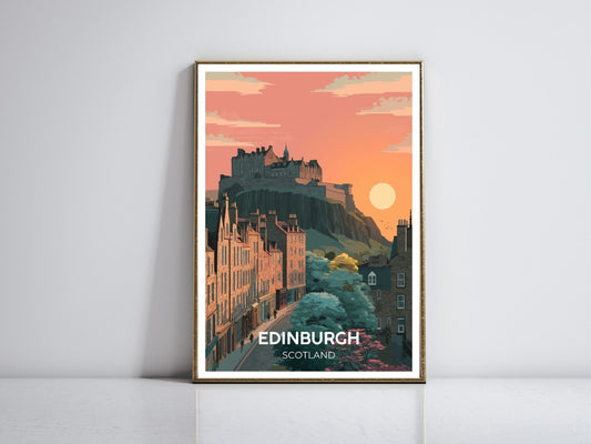 Edinburgh Scotland framed vintage travel poster – Atlas Prints