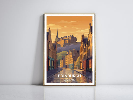 Edinburgh Scotland framed vintage travel poster – Atlas Prints