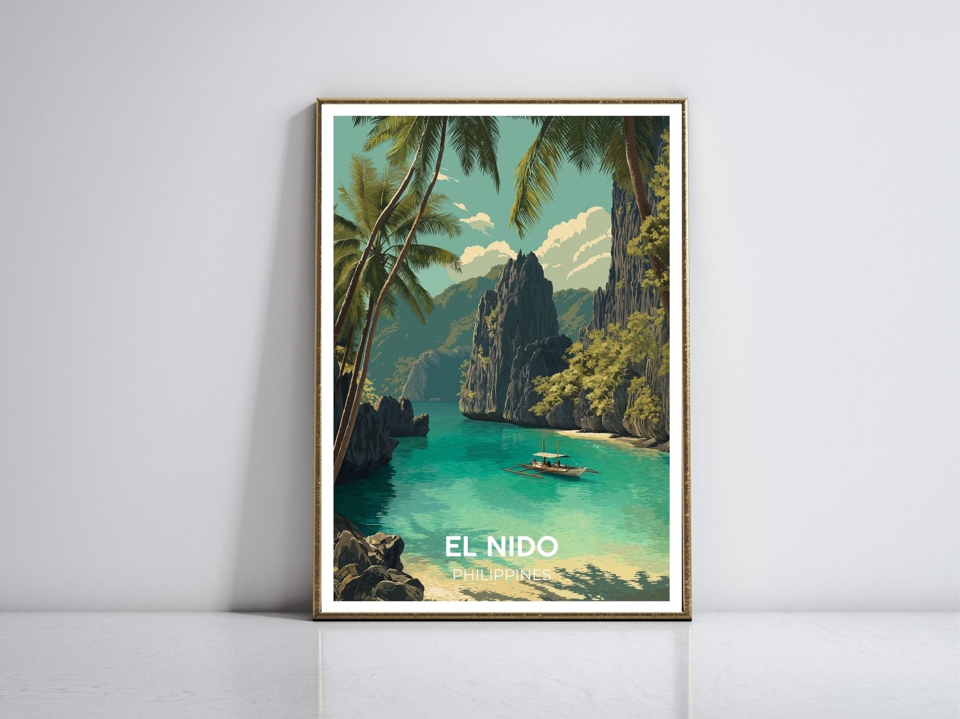 El Nido framed vintage travel poster – Atlas Prints