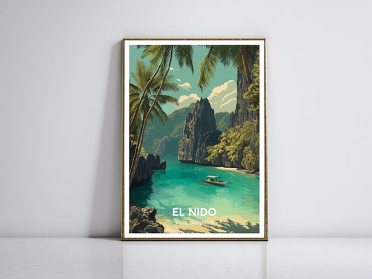 El Nido framed vintage travel poster – Atlas Prints