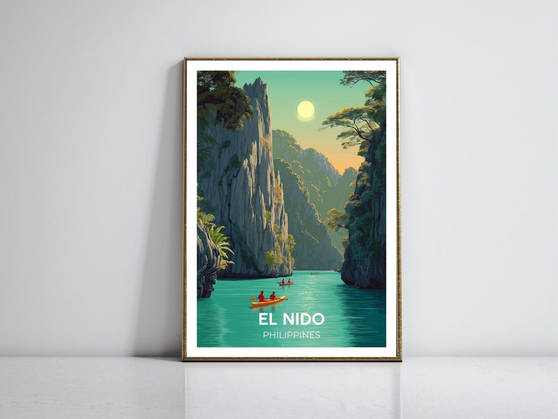 El Nido Philippines framed vintage travel poster – Atlas Prints