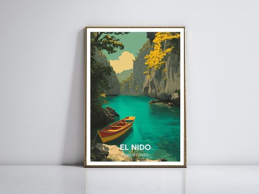 El Nido Philippines  framed vintage travel poster – Atlas Prints