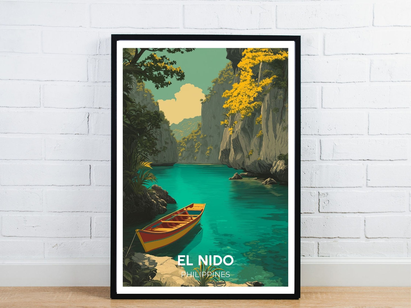 Minimal El Nido Philippines  travel art poster – Atlas Prints