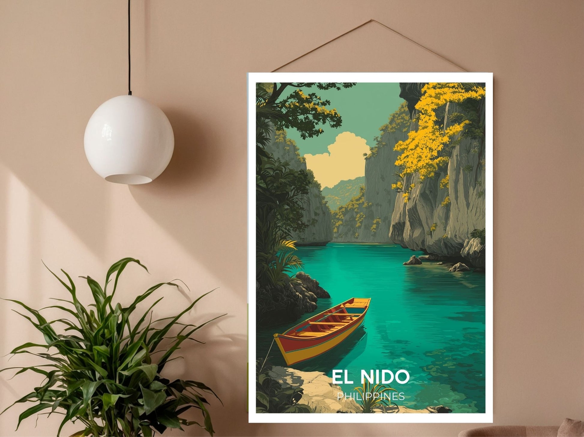 Close-up of El Nido Philippines  travel poster matte texture – Atlas Prints