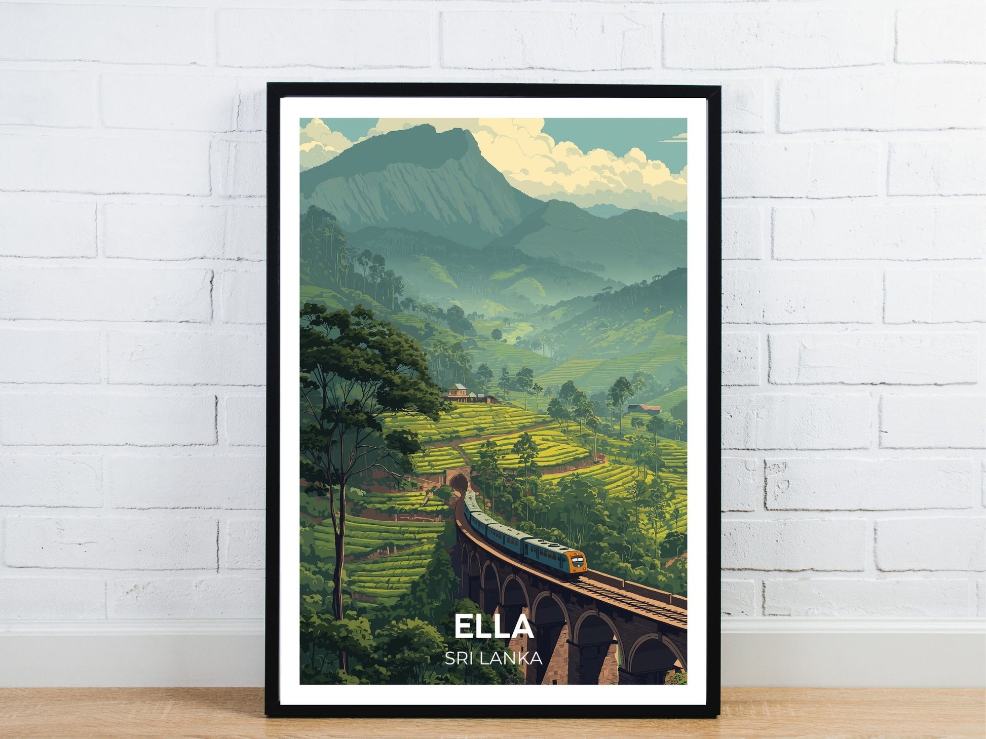 Minimal Ella Sri Lanka travel art poster – Atlas Prints